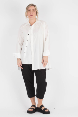 wk105186 - WENDYKEI Diagonal Button Shirt @ Walkers.Style women's and ladies fashion clothing online shop