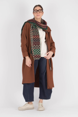 wk105194 - WENDYKEI Wool Coat with Zip @ Walkers.Style women's and ladies fashion clothing online shop